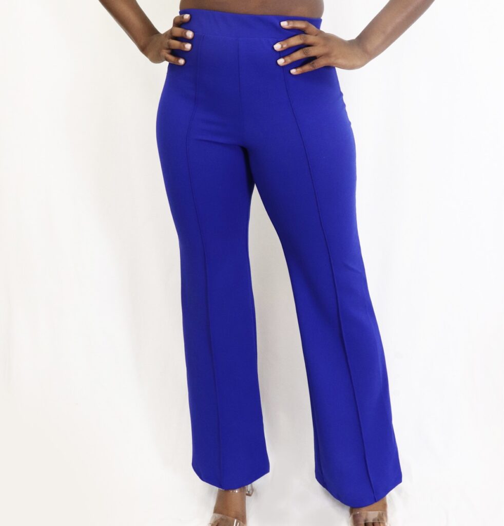 royal blue high waisted pants